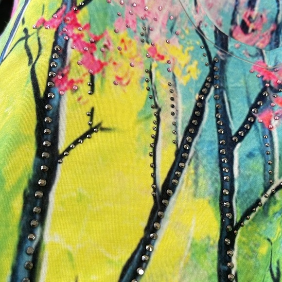 Catalog Favorites - colorful art wear - v- neck 3/4 sleeve - size 1X - Picture 8 of 8